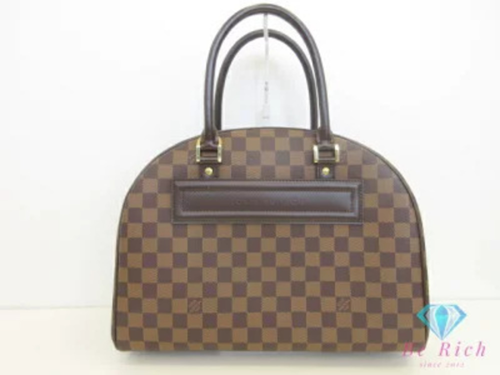 Louis Vuitton Nolita Ebene Brown LV Shoulder Bag Half moon Dome Handbag